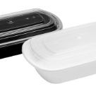 (WY)86-30-White Trays W/Lids(150pc/cs)