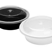 (WY)6-16-White Bowls W/Lids(150pc/cs)