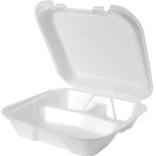 (Genpak)SN203-Large Hinged Containers(200pc/cs)-3COMP