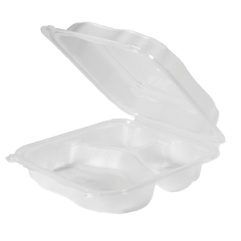 (Genpak)SN243-Medium Hinged Containers(200pc/cs)-3COMP