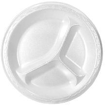 (Genpak)83900-9''Foam Plate(500pc/cs)-3COMP